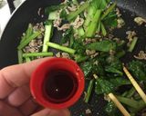 ひき肉と小松菜のトロロ蕎麦作り方16写真