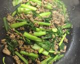 ひき肉と小松菜のトロロ蕎麦作り方17写真