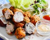 しいたけの海老詰め揚げ　レタスラップ作り方5写真