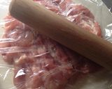 レンジde鶏もも肉の中華風八幡巻き♡作り方3写真
