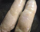 レンジde鶏もも肉の中華風八幡巻き♡作り方7写真