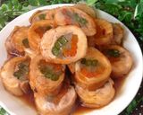 レンジde鶏もも肉の中華風八幡巻き♡作り方9写真