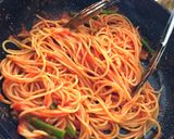 アスパラガスのトマトソーススパゲッティー作り方6写真