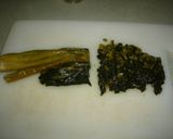 めちゃウマ！★野沢菜とひき肉の炒め物★作り方1写真