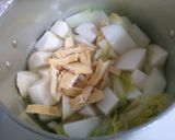 簡単和食!白菜と里芋 油揚げのお味噌汁♪作り方4写真