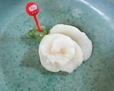 切り餅から咲いたローズ和菓子作り方6写真