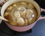 鶏団子と卵の「親子煮」作り方3写真