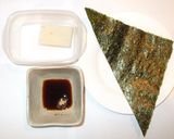 簡単！お餅・海苔おやつ♪レンジ餅おにぎり作り方1写真