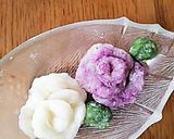 切り餅から咲いたローズ和菓子作り方7写真