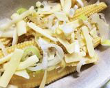 簡単!ヤングコーンねぎチーズ焼き作り方3写真