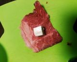 ローストビーフのクリチーわさび♡おつまみ作り方1写真