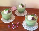 勝手に2層の抹茶豆乳&あずきプリン作り方5写真