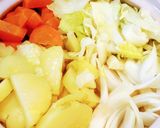 土鍋で簡単！きゃべつと根菜のポトフ作り方4写真