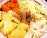 土鍋で簡単！きゃべつと根菜のポトフ作り方5写真