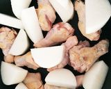 お酢でさっぱり！やわらか鶏大根♪作り方3写真