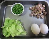 胡麻とねぎ香る!絶品レタスチャーハン!作り方1写真