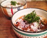 ちりめん山椒とゆかりの出汁茶漬け作り方5写真