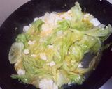 【包丁いらず】キャベツと豆腐の卵とじ作り方3写真