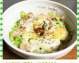 レンジで1分^o^簡単キャベツの巣ごもり作り方7写真
