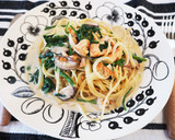 鮭とほうれん草の和風醤油クリームパスタ♡作り方8写真