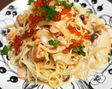 鮭とほうれん草の和風醤油クリームパスタ♡作り方9写真