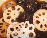 京都のおばんざい＊②蓮根と椎茸の炊いたん作り方1写真