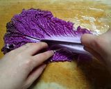 紫白菜（白菜）のサラダ作り方1写真
