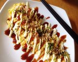 簡単★キャベツとネギのお好み焼き風卵焼き作り方3写真