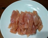 ピリ甘☆鶏むね肉のごまキムチソース作り方1写真