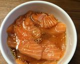 めんつゆで簡単美味❤︎サーモンの漬け丼作り方1写真