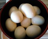 さっぱり関西だしの煮玉子(固ゆで)作り方1写真