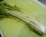 簡単!水菜もやし竹輪の牡蠣だし醬油炒め作り方2写真