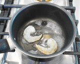 三つ葉と海老の玉子焼き～茶碗蒸し風～作り方3写真