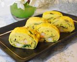 三つ葉と海老の玉子焼き～茶碗蒸し風～作り方9写真
