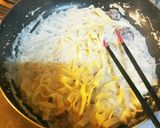 簡単クリームパスタ！きのこクリーム作り方4写真