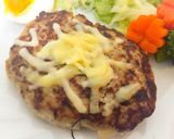 お豆腐入りふわふわハンバーグ作り方13写真