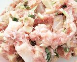 餠チーズ鳥挽肉のロール白菜〜豆乳スープ作り方2写真