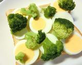磯香る⁂ブロッコリー×茹で卵の和トースト作り方3写真