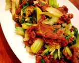 牛肉とセロリのオイスターソース炒め作り方9写真