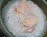 葉付き大根で七草粥風*ほぐし茹で鶏入り作り方2写真