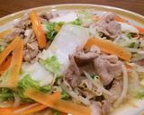 白菜入り肉野菜炒め。作り方5写真