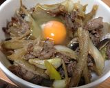 シャキシャキ!ごぼう入り牛丼作り方9写真