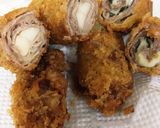 牛バラロールカツ しそチーズ&エリンギ作り方5写真