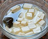 絹豆腐のオリーブオイル漬け作り方1写真