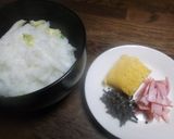 白菜とレタスのおかゆ作り方6写真