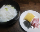 白菜とレタスのおかゆ作り方6写真
