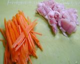 簡単!豚肉とグリーンリーフの辛味噌炒め作り方1写真