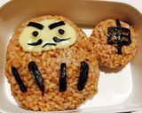 簡単！キャラ弁！2016年申年だるま弁当作り方4写真
