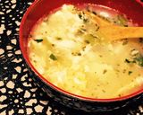 糖質制限◆七草と崩し豆腐の卵スープ作り方5写真