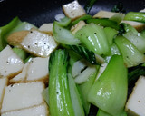 簡単一品！青梗菜と厚揚げの塩ニンニク炒め作り方4写真